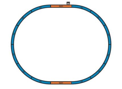 Piko 97933 Disegno del tracciato ovale di binari componibile e disponibili nello Starter set.