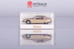 Norev 158514 Citroën SM Coupè 1972 Sabbia Metallizzato in scala H0 (1:87) presentata nella sua confezione. Fiancata sinistra.