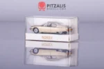 Norev 158514 Citroën SM Coupè 1972 Sabbia Metallizzato in scala H0 (1:87) presentata nella sua confezione. Vista di tre quarti con posteriore e fiancata sinistra.