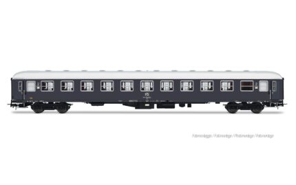 Rivarossi HR4412 Carrozza cuccette UIC-X del 1968 nella colorazione grigio ardesia, compresa nel set Espresso Remus