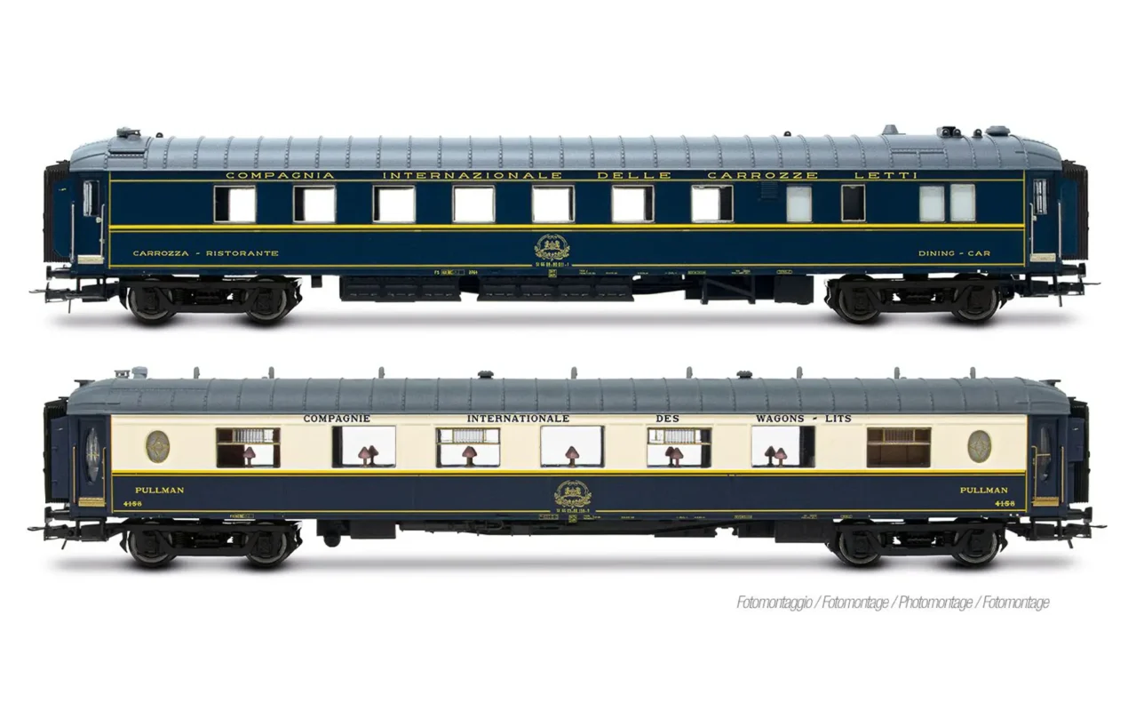 Rivarossi HR4428 Set di 2 carrozze, di cui una ristorante e una pullman, delle FS per il treno Milano Napoli