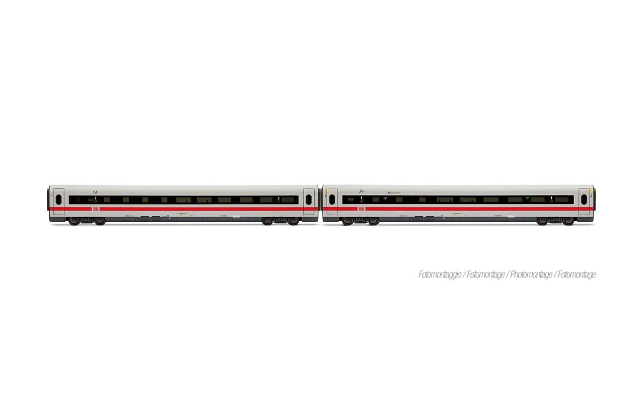Lima HL4685 Set di 2 carrozze passeggeri aggiuntive, una di prima e una di seconda classe, per Elettrotreno ICE 1 Tz 155 denominato “Rosenheim” delle Deutsche Bahn AG nella livrea "Klimaschützer"