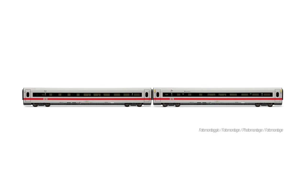 Lima HL4685 Set di 2 carrozze passeggeri aggiuntive, una di prima e una di seconda classe, per Elettrotreno ICE 1 Tz 155 denominato “Rosenheim” delle Deutsche Bahn AG nella livrea "Klimaschützer", Pitzalis Modellismo