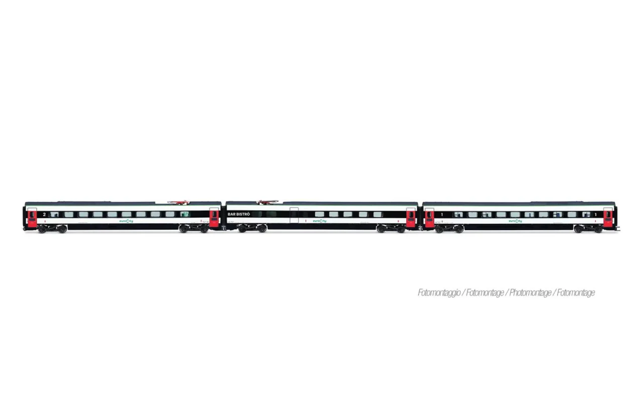 Lima Expert HL4689 Set di 3 carrozze passeggeri aggiuntive, di cui una Bar Bistrò, per ETR 610 delle FS Trenitalia nella livrea Eurocity