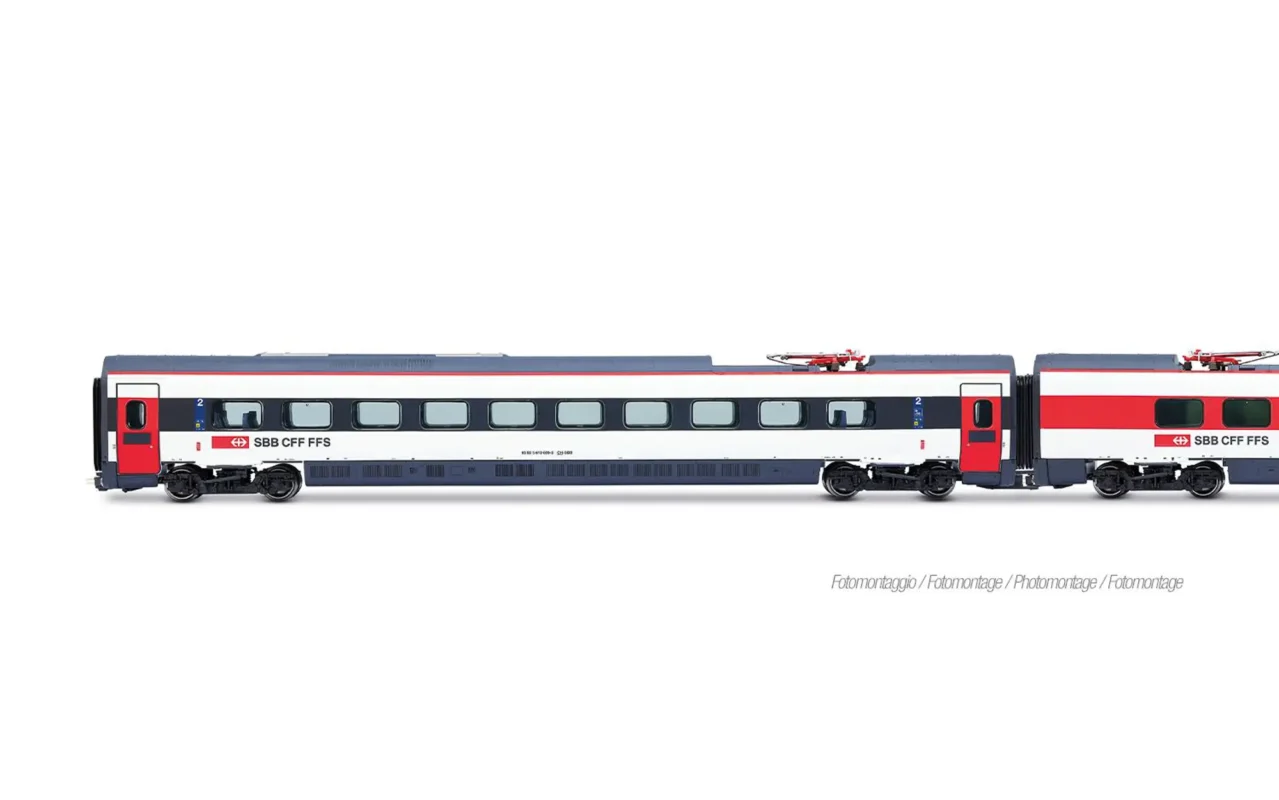 Lima Expert HL4690 Carrozza di seconda classe compresa nel set di 3 carrozze passeggeri aggiuntive per ETR 610 delle SBB CFF FFS nella livrea ICN, Pitzalis Modellismo