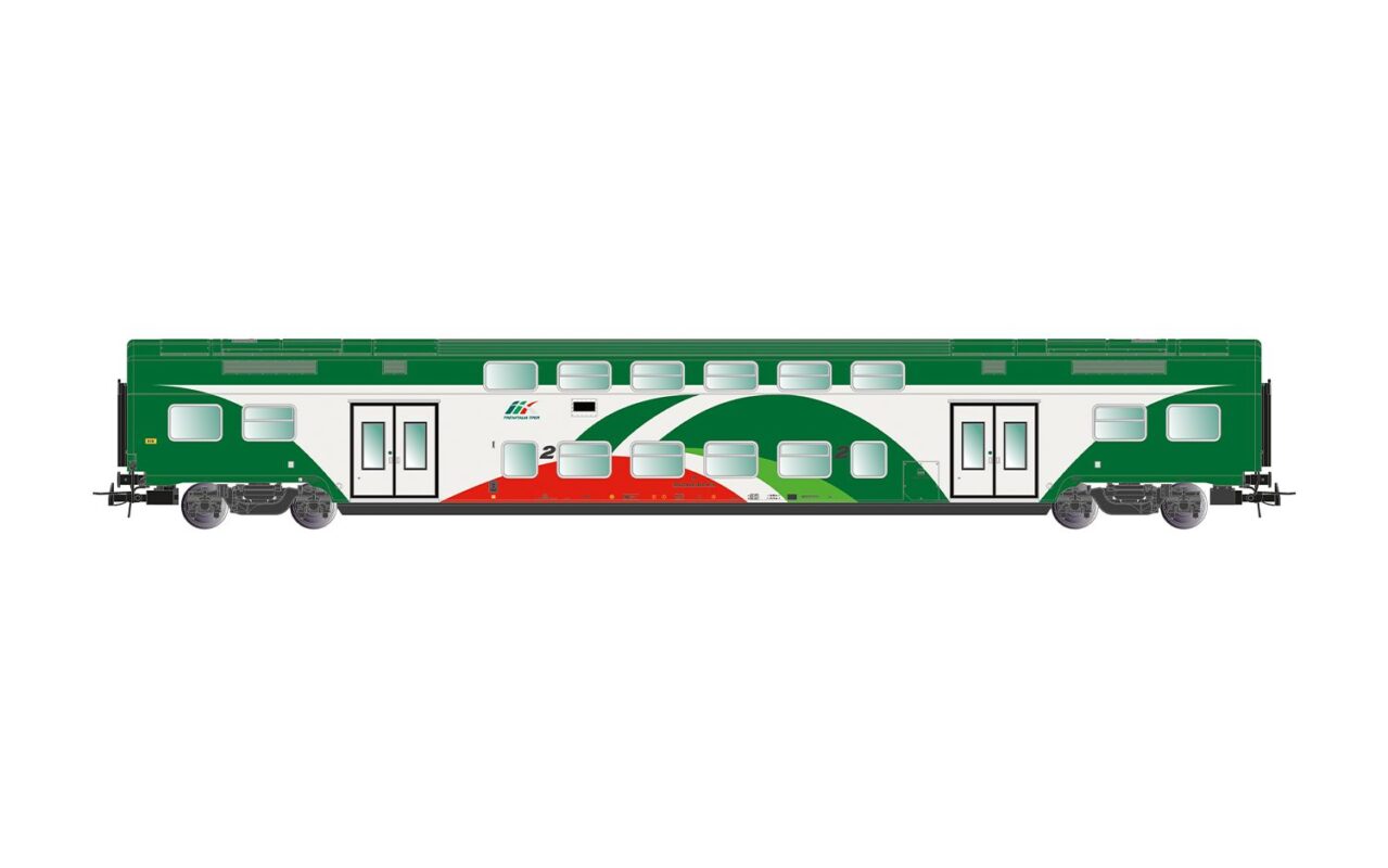 Lima Expert HL5062 Carrozza intermedia Vivalto a due piani di seconda classe operante per Trenitalia Tper nella livrea Fer