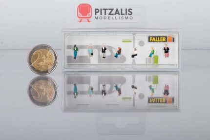Faller 155604, Set di 7 personaggi persone in attesa per plastici ferroviari, Scala N, Pitzalis Modellismo