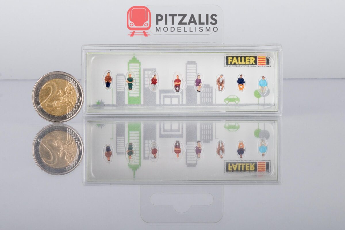 Faller 155614, Set di 8 personaggi seduti per plastici ferroviari , Scala N, Pitzalis Modellismo