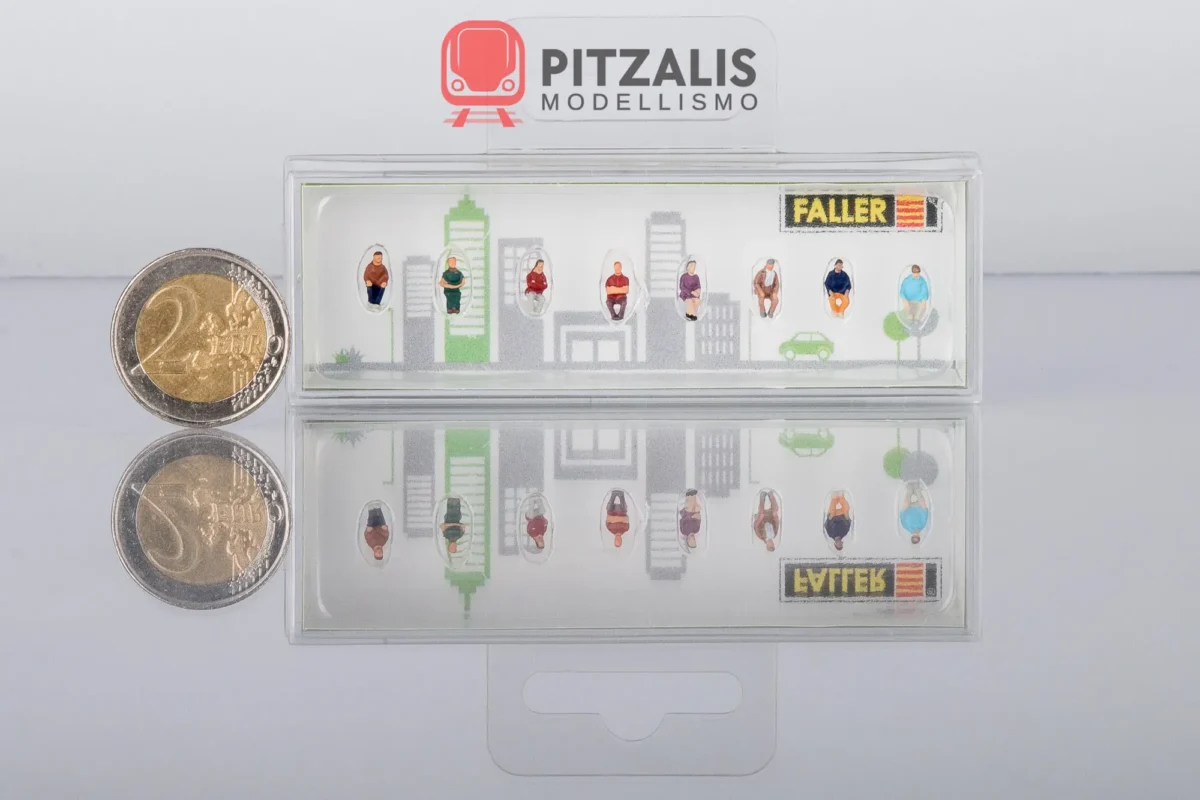 Faller 155614, Set di 8 personaggi seduti per plastici ferroviari , Scala N, Pitzalis Modellismo