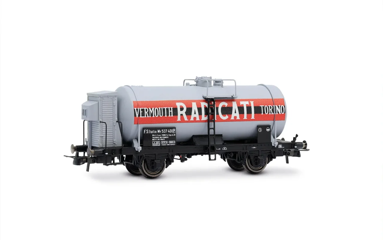Rivarossi HR6707, Carro cisterna a due assi FS tipo Mv Vermouth Radicati Torino, Scala H0, Pitzalis Modellismo